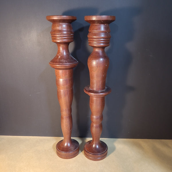 Pair of Wooden Candlesticks