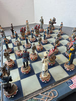 Civil War Resin Chess Set in Box