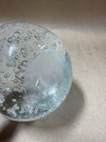 Large Clear Bubble Art Glass Sphere Paper Weight