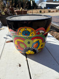 Colorful Glazed Pottery Planter, Mexico
