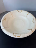 Arnels Vintage Gilt & Cream Embossed Ceramic Pitcher and Basin
