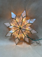 Light Up Capiz Shell Star Tree Topper With Box WORKS