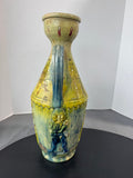 Italian Majolica Carved Vintage Pottery Jug and Vase AS IS (READ DESCRIPTION CAREFULLY)