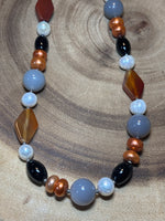 Natural Gemstones & Genuine Pearl Necklace