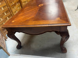 Rectangular Coffee Table with Inlay & Carved Accents