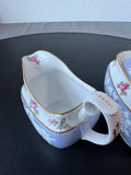Spode England Maritime Rose Bone China Creamer & Lidded Sugar Bowl (E)