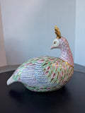 Chinese Famille Rose Vintage Porcelain Peacock