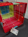 (B) Metallic Mesh Lighted Decorative Holiday Gift Stack (WORKS)