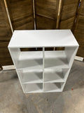 White Particleboard Cube Storage