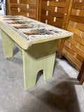 Petite Painted Bench, Signed