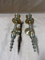 Pair Of Wall Brass Candle Sconces