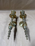Pair Of Wall Brass Candle Sconces