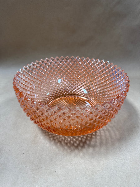 Anchor Hocking Pink Depression Glass Miss America Cupped Straight Side Large Bowl