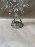 Silver Christmas Tree Topper With Iridescent Beads