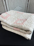 Pink Patchwork & Floral Reversible Crib Quilt