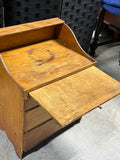 Antique Nightstand with 3 Drawers and Tray Pullout