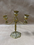 Brass 3 Candelabra With Birds