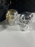 Plastic Cauldron with  (4) Plastic Skeleton Heads