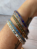 Lot of 5 Cloisonné Bangle Bracelets