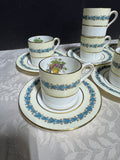 13-Piece Wedgwood England Appledore Demitasse Saucers & Cups Set