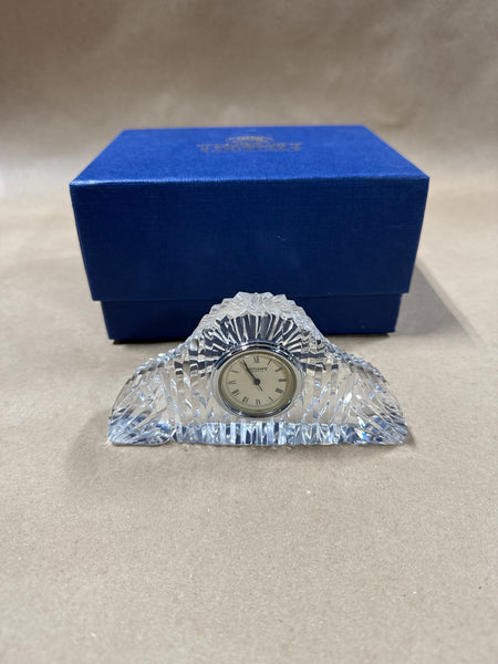 Small Tipperary Crystal Desk Clock With Box