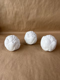 3 Piece White Ceramic Artichoke Decor Pieces