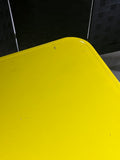 Vintage Mid Century Style Yellow Metal Rolling cart with Power Cord/Plug