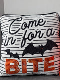 Pair of Fall Holiday Rhinestone Accented Throw Pillows