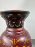 Tole Style Fleur De Lis Ceramic Vase