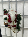 Santa on Snow Shoes Ornament