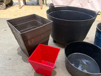 (C)Lot of Eight Plastic Planters