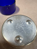 EPNS Art Deco Cobalt Blue Salt Cellar // 2 Available // *** PRICED INDIVIDUALLY***