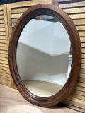 Oval Wood Framed Mirror
