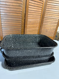Set Of 3 Speckled Roasting Pans