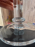 Holmegaard Danish Blue Tint Michael Bang Signed Jupiter Candlestick (E)