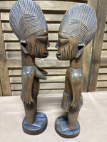 Vintage Carved Yoruba Ibeji Twin Pair- Made in Nigeria