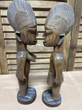 Vintage Carved Yoruba Ibeji Twin Pair- Made in Nigeria