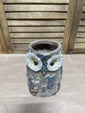 Resin Wood Style Owl Planter