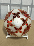 Waterford Vintage Holiday Heirlooms Frosted Glass Ball Ornament C