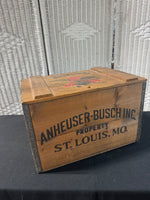 Budweiser Vintage Wooden Lidded Beer Crate