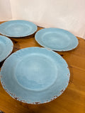 Blue Tommy Bahama Melamine Dinner Plates - Set Of 4