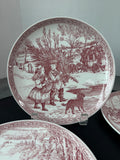4-Piece Spode The Blue Room Red Victorian Plates (2 SETS AVAILABLE—PRICED INDIVIDUALLY AT $45 EACH)
