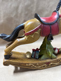 Christmas Rocking Horse Figurine