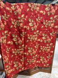 Rectangle Red Floral Table Cloth