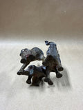 Metal Trio Of Elephants In Circle