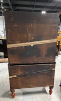 Antique Two Piece Butler's Desk/Drop Front Secretary***HEAVY ITEM***