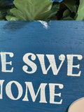 3FT Gnome Sweet Gnome Wooden Porch Sign with Faux Flowers