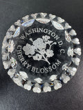 Waterford Crystal Washington DC Cherry Blossom Paperweight in Box (B)