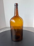 EHE Co. Amber Glass Vintage Semijohn Bottle