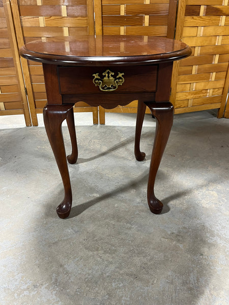 Pennsylvania House Oval Side Table with Drawer